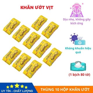 1 gói khăn giấy ướt vịt vàng