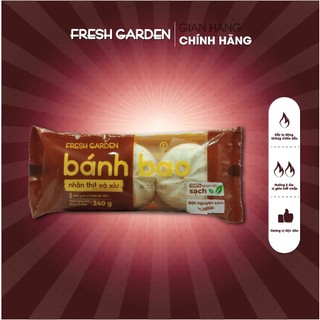 Bánh Bao Nhân Thịt Xá Xíu FRESH GARDEN Chuẩn Vị Thơm Béo Đầy Đủ Dưỡng Chất Không Chất Bảo Quản 240g