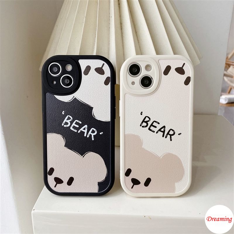 Ốp Điện Thoại Mềm In Hình Gấu Cho iphone 15 14 13 12 11 pro x xr xs max se 2020 6 6s 7 8 plus