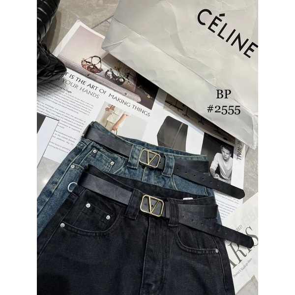 CHÂN VÁY JEANS KÈM ĐAI V DÁNG MINI HÀNG QCL1 MS26919