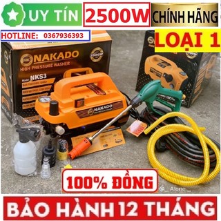Máy rửa xe có chỉnh áp - nakado s3 - công suất 2500w - japan technology