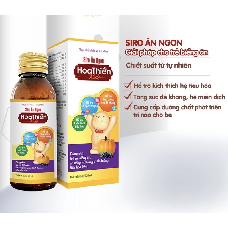 ✅Siro Ăn Ngon Hoa Thiên SẮC NGỌC KHANG giúp hổ trợ kích thích hệ tiêu hóa & ăn ngon miệng chai 120ml