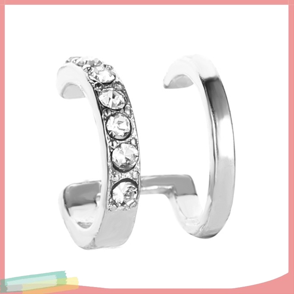 Khuyên đeo vành tai đính đá giả thời trang xinh xắn cho nữ