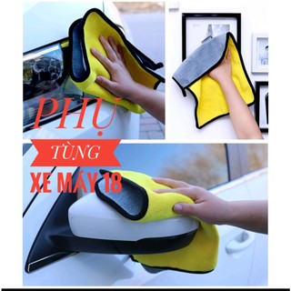 Khăn 2 màu vàng đen dùng lau xe lau bếp tiện dụng