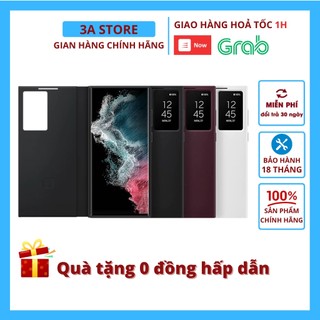 Bao da clear view samsung S22 ultra s22 plus s22 s21 ultra chính hãng nobox new 100% 3astore