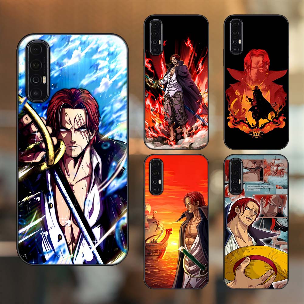 Ốp lưng Oppo Reno 3 Pro viền đen in hình Shanks One Piece Đảo Hải Tặc