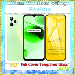 Kính cường lực full điện thoại realme c1, c2, c3, c3i, realme x/ xt (9d- tặng giấy lau).