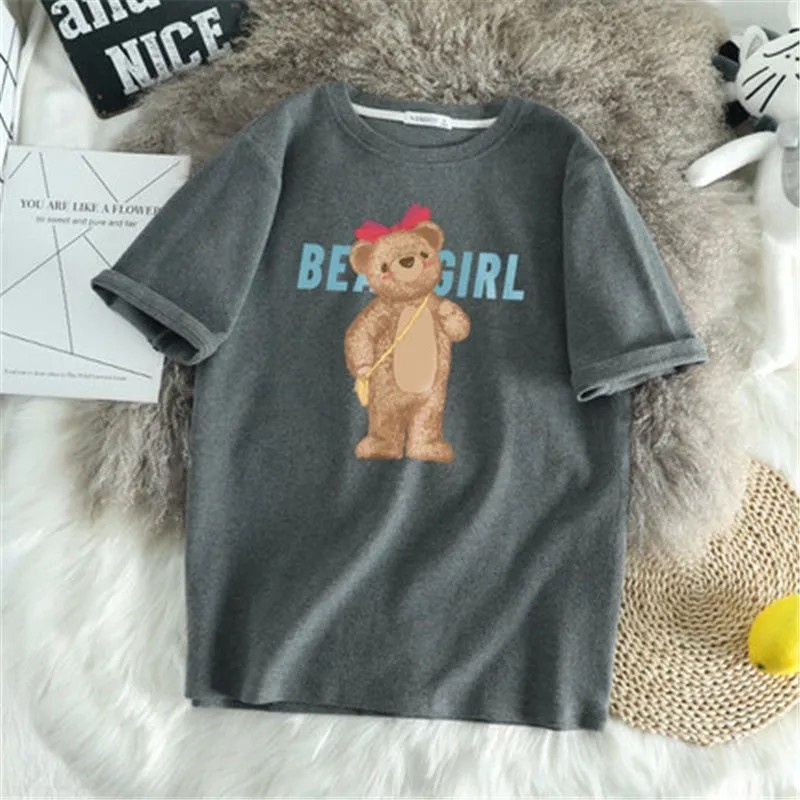 Áo thun SUXI tay ngắn cổ tròn in họa tiết thời trang cho nữ