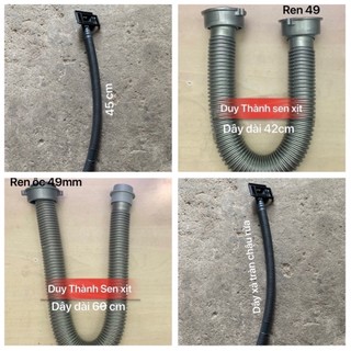 Ống xả ruột gà bồn rửa chén 1 đầu răng,2 răng, ống xả tràn