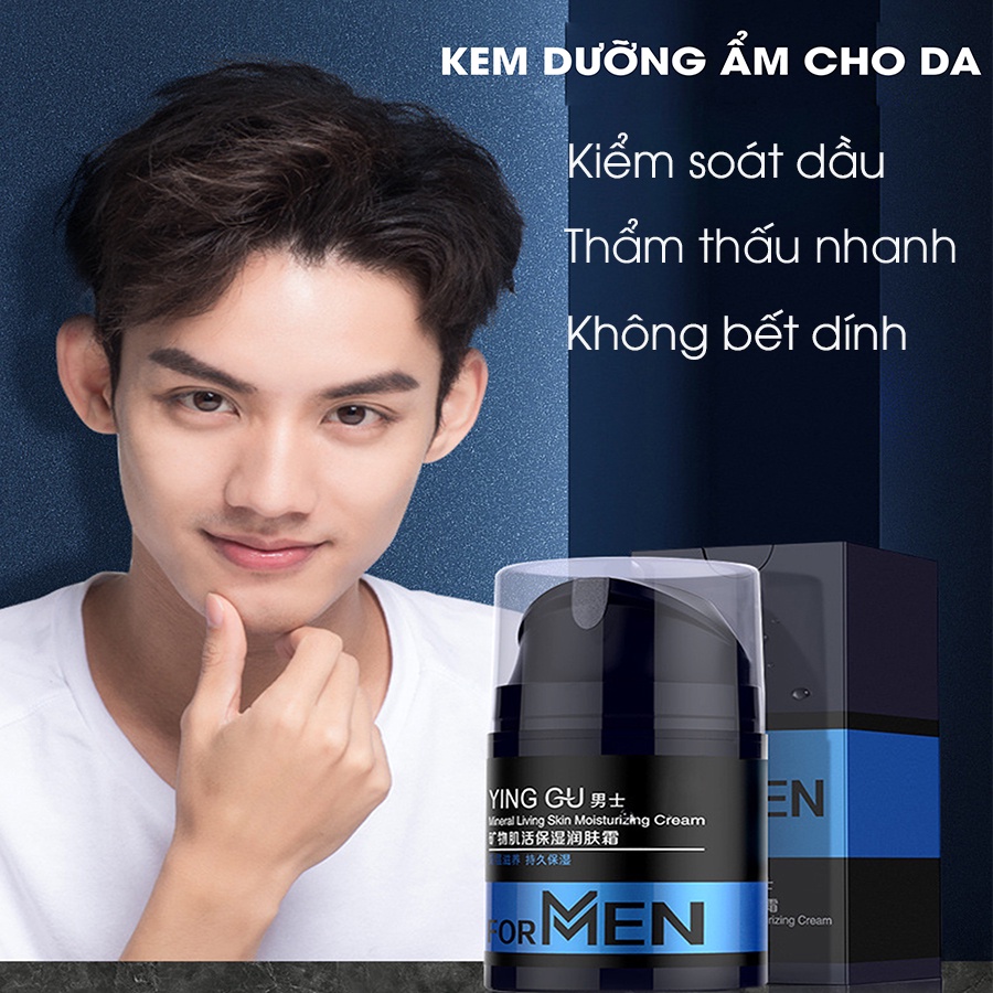 Kem Dưỡng Ẩm Làm Trắng Da Cho Nam FOR MEN Hàn Quốc Làm Trắng Da Mặt, M