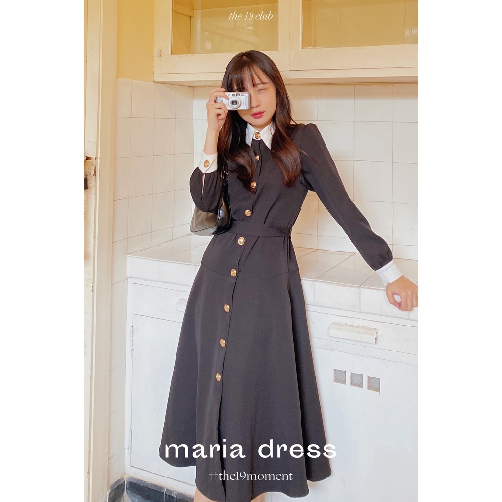 Váy Maria - Đen tay dài - The 19 Club