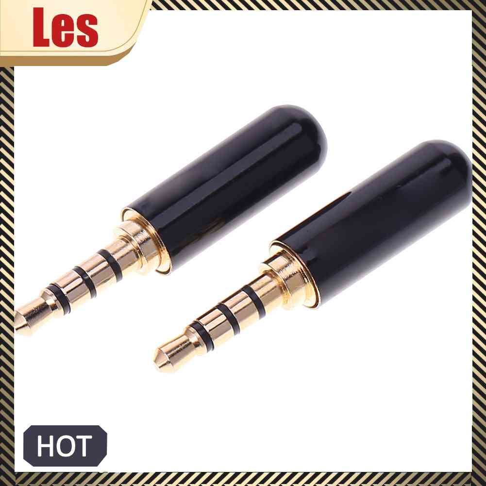 Set 2 Đầu Kết Nối Tai Nghe 3.5mm 1 / 8in TRRS 4 Cực