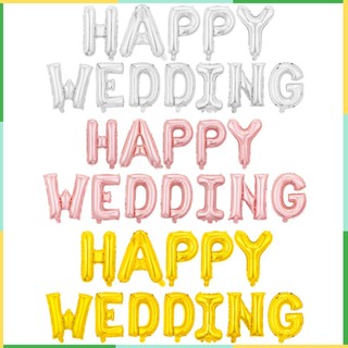Bóng chữ happy wedding trang trí phòng cưới , phòng tân hôn