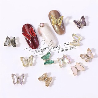 Charm nail - charm đá sáng - charm bướm cao cấp