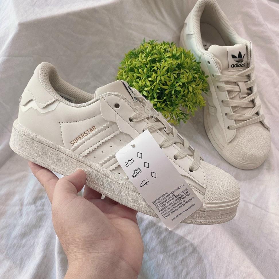 Giày Adidas Superstar Das Sò Màu Kem, giày thể thao sneaker Superstar Das Sò Màu Hồng Kem Màu Trắng Hot Trend 2022
