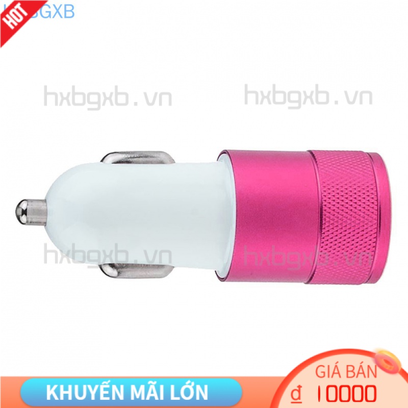 Tẩu sạc hai cổng USB 2.1a 1a bằng hợp kim cho điện thoại Android chuyên dụng