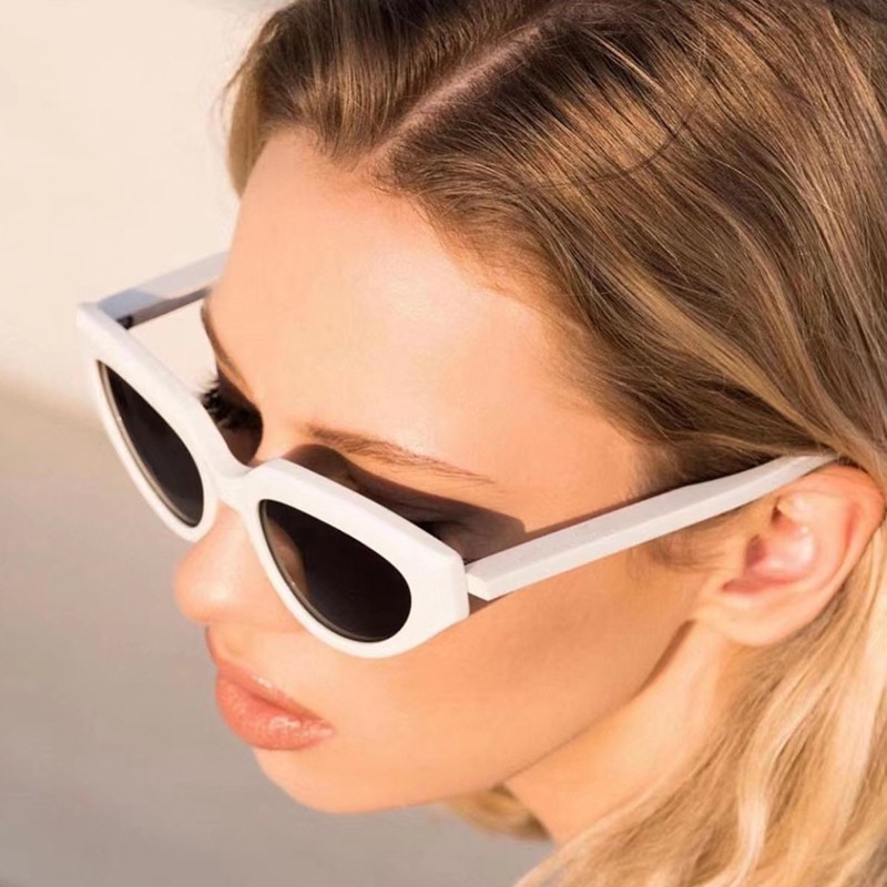 Kính Mát Mắt Mèo Tròng To Chống Tia UV400 Thời Trang Cho Nữ