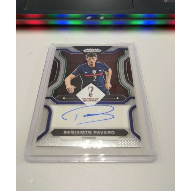 2022 Panini Prizm Fifa World Cup Benjamin Pavard Thẻ bóng đá tự động Họa tiết Zen