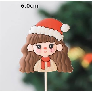 Trang trí GS silicon cô gái đội mũ Noel