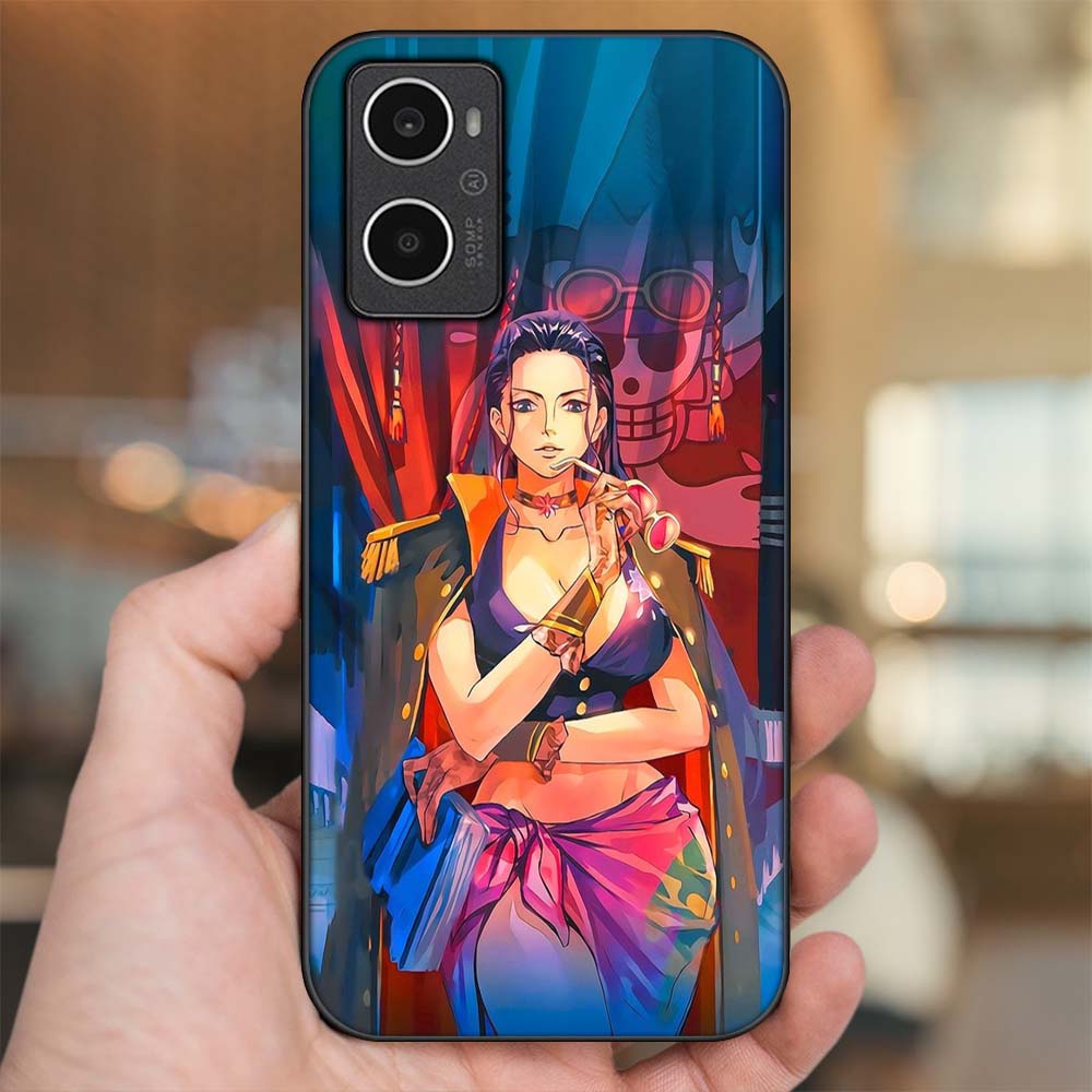 Ốp lưng Oppo A96 4G viền đen in hình Nico Robin One Piece Đảo Hải Tặc