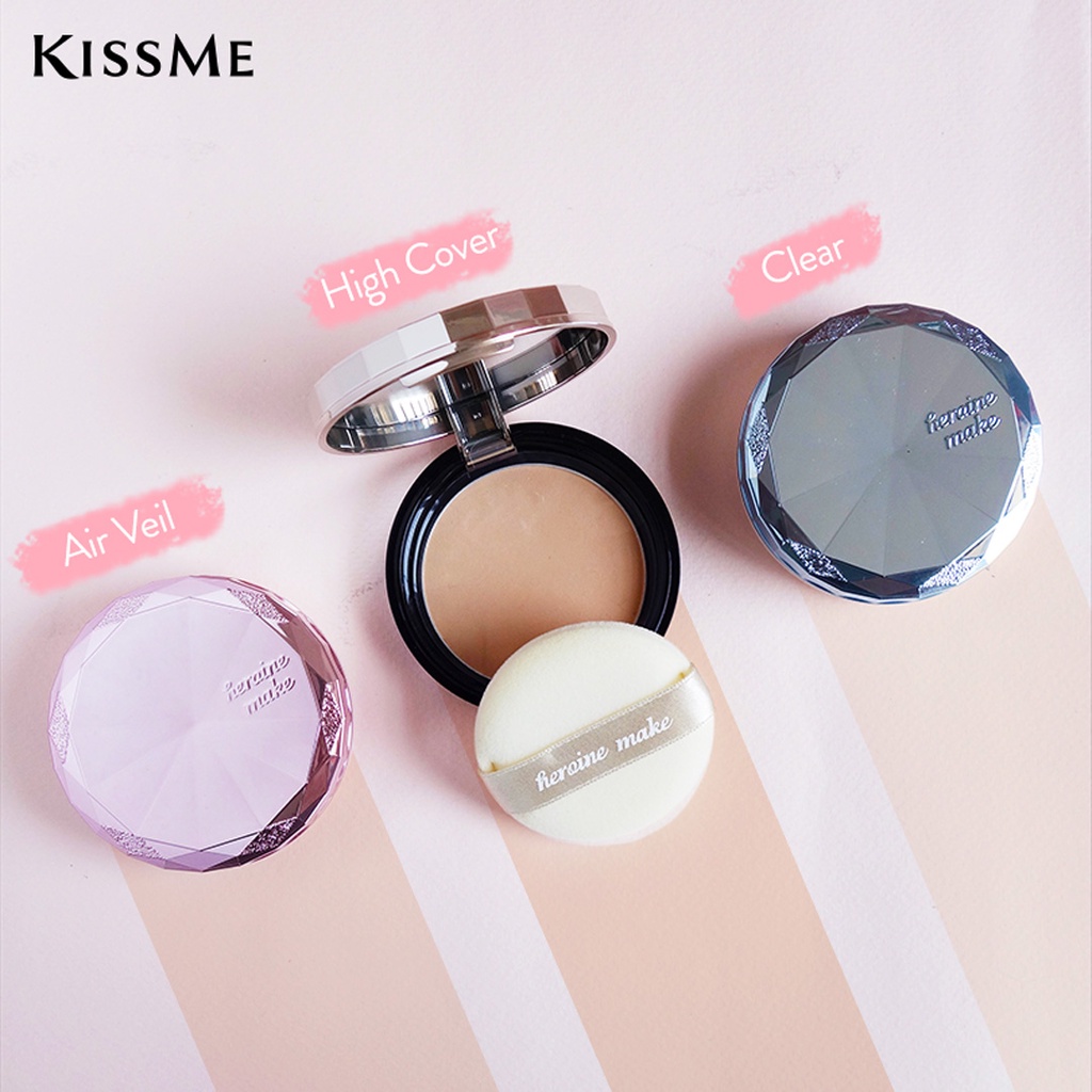 Phấn Phủ Kissme Chống Nắng Kiềm Dầu Kissme Heroine Make SP Long Stay Powder Che Phủ Tự Nhiên Hộp 5g