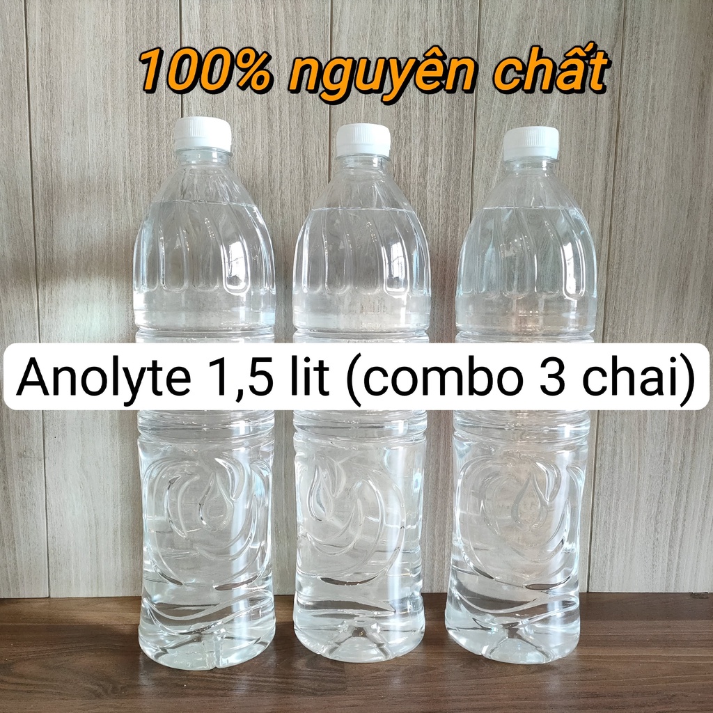 Nước Anolyte / Nước A - Dung dịch sát khuẩn - Nước muối điện phân (Combo 3 chai 1,5 lit)
