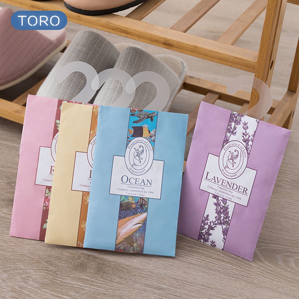 Túi thơm TORO hương hoa ly có móc treo tủ quần áo, tủ giày khử mùi, đem lại cảm giác dễ chịu