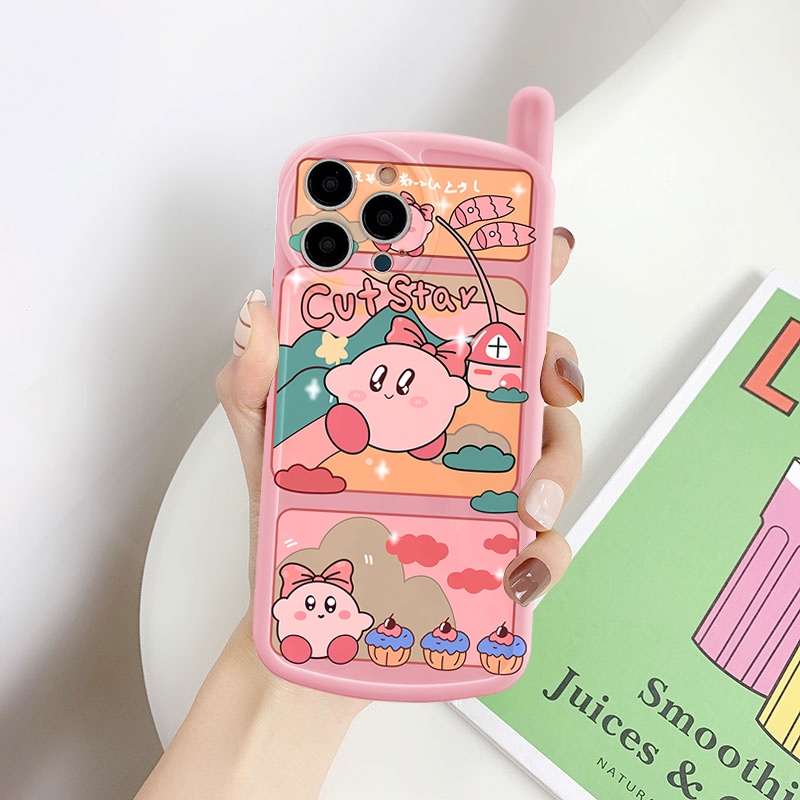 Ốp lưng iphone hình điện thoại kirby cut stay hồng xinh 6/6splus/7/7plus/8/8plus/x/xs/11/12/13/14/pro/max/plus/promax