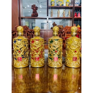 Vỏ bình đựng rượu đế vương khảm rồng