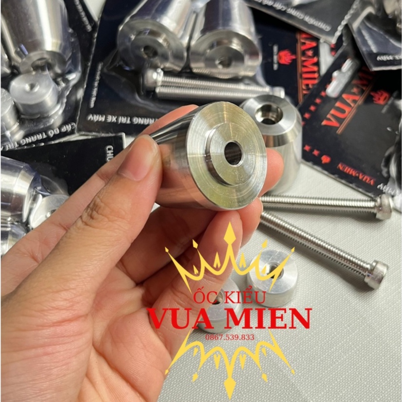 Gù tay lái mẫu SH350i inox 304 sáng bóng đằm tay lái