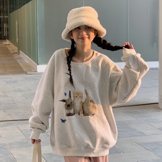 Áo nỉ bông Stop being cute TKP155 LOLLIE STUDIO