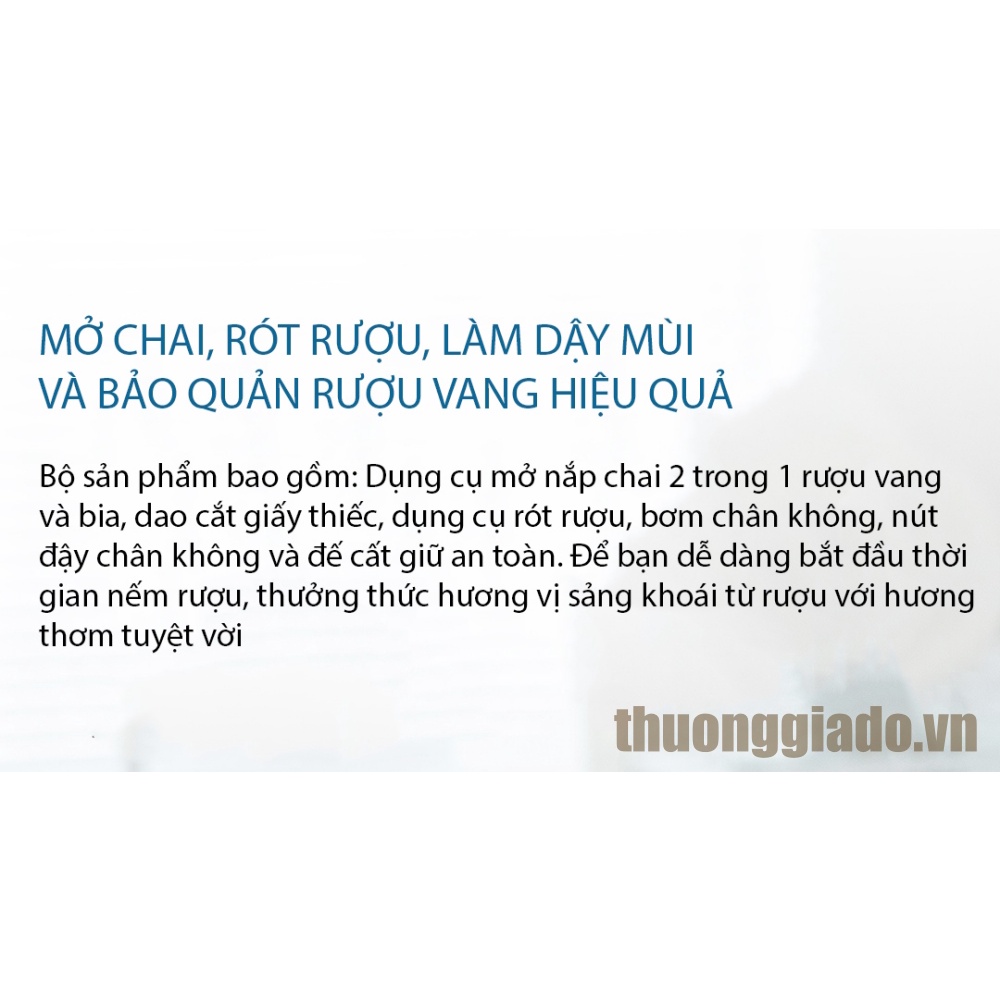 Bộ mở nút chai rượu vang 5 trong 1 Xiaomi Circle Joy (CJ-TZ09), bảo quản chân không