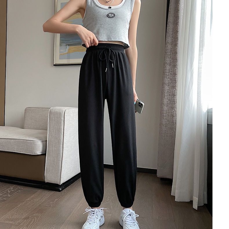 Quần Harem Lưng Cao Dáng Rộng Chất Liệu Lụa Mỏng Cao Cấp Thời Trang Cho Nữ