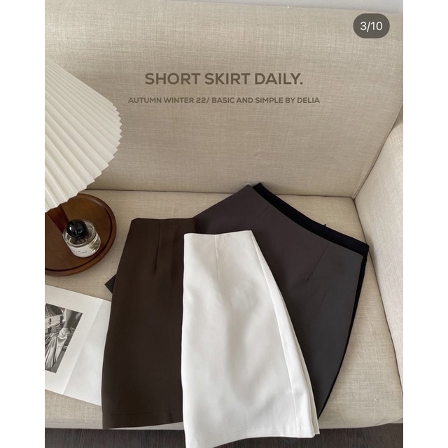 2302 CHÂN VÁY CHỮ A NGẮN TRƠN