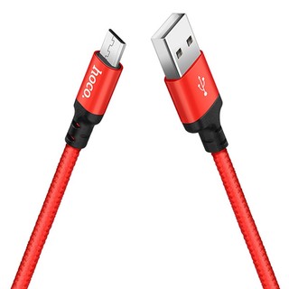 Cáp sạc nhanh Hoco X14 Micro dây dù bện chống đứt dài 2M cho Android ( Đỏ )