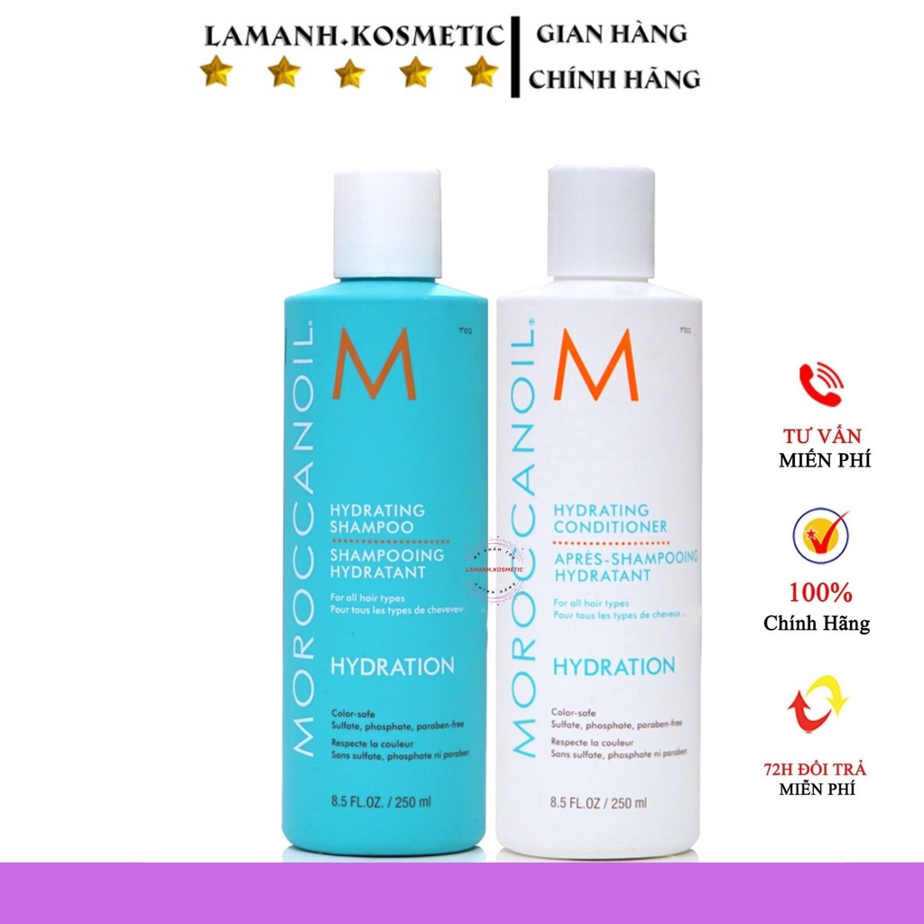 Dầu gội Moisture Hydrat MOROCCANOIL chính hãng dưỡng ẩm phục hồi tóc hư tổn khô sơ 500ml -1000ml