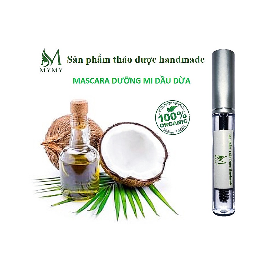 Mascara Dầu Dừa dưỡng mi nguyên chất 10ml [MyMy - Sản phẩm thảo dược handmade]