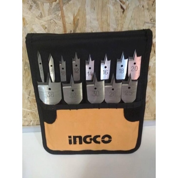 INGCO Bộ 13 mũi khoan gỗ đầu dẹp hiệu AKD41301