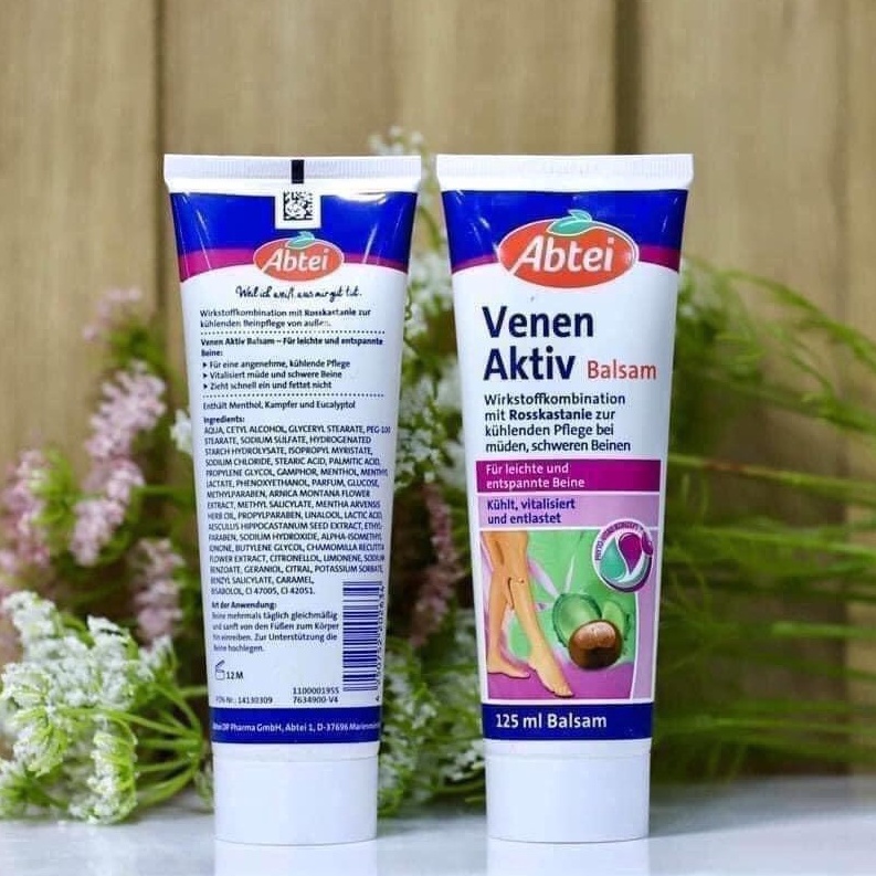 Kem Bôi Giãn Tĩnh Mạch Abtei Venen Aktiv Đức Giãn Cải Thiện Giãn Tĩnh Mạch Chân Giup Lưu Thông Máu 125ml