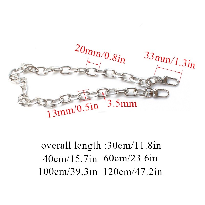 Khóa Dây Xích Kim Loại 13mm Thay Thế Cho Túi Xách
