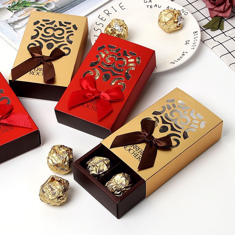 Set hộp đựng socola 6ô kèm túi