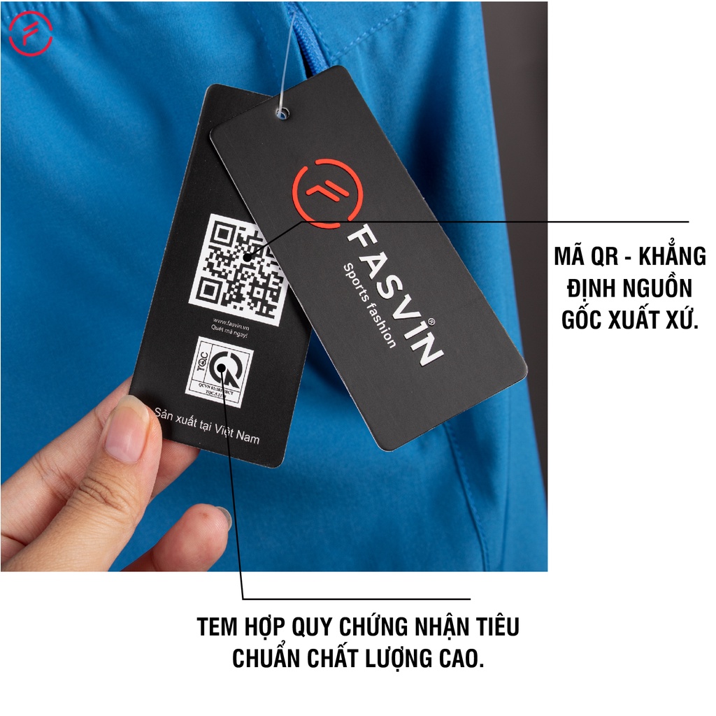 Quần Đùi Nam FASVIN Q21475.SG Vải Dù Gió Co Giãn Nhẹ Mát Tiện Dụng Thể Thao Hay Mặc Nhà