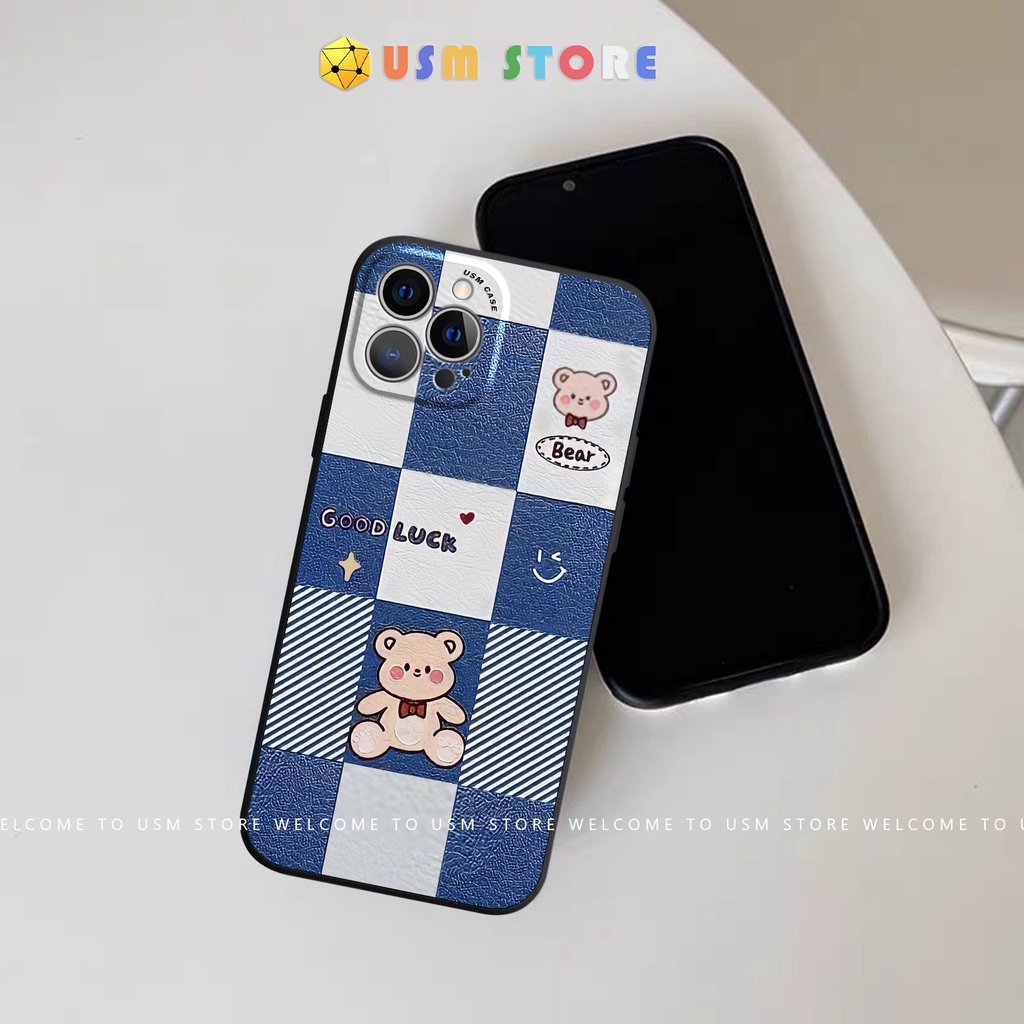 Ốp lưng iphone 6/7 P/8 P/X/Xmax /11Pro/11Promax/12Mini/12Pro/12Promax/13pro/13Promax/13mini/14 Pro/ 14, Caro Bear
