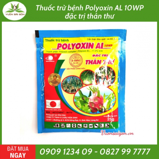 Polyoxin AL 10WP gói 25gr - Phòng trừ thán thư cây trồng (Vườn Sài Gòn)