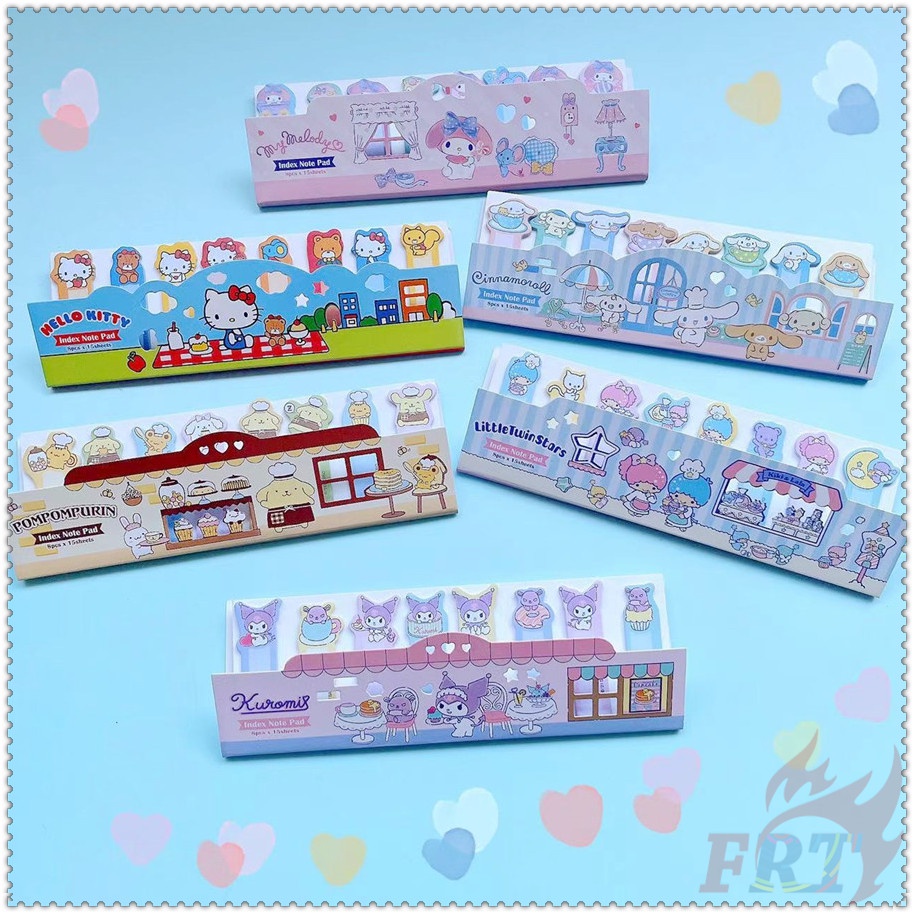 ❣️Set 120 Tấm Giấy Ghi Chú In Chữ sanrio q-4❣️Nhãn Dán Ghi Chú Họa Tiết my melody / kuromi / keroppi / pochacco