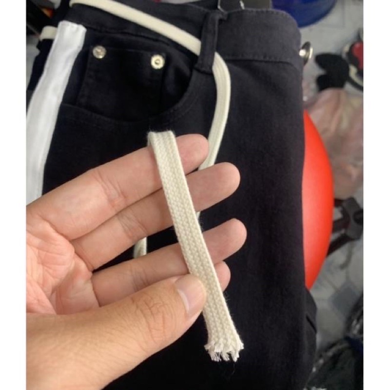 Dây Rút Quần Bản To Dài Phong Cách Unisex Phối Quần Jean mũ áo