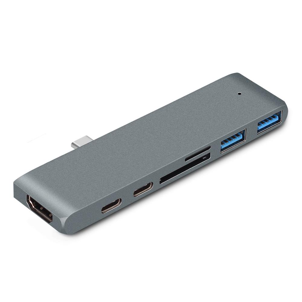 Đầu Đọc Thẻ Nhớ Chuyển Đổi USB C Sang HDMI USB 3.0 SD TF Cho MacBook Sumsang S8 S9 Huawei P30
