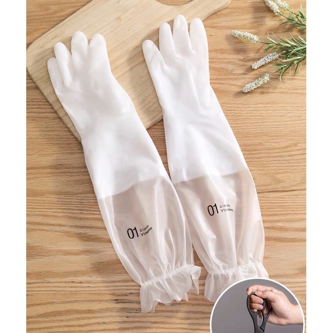 Găng tay rửa bát SIÊU DAI bo chun lót nỉ
