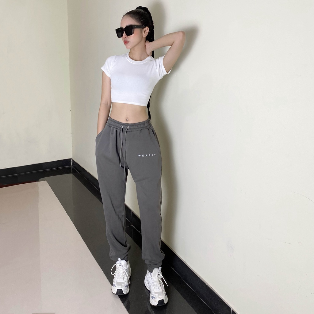 Quần basic sweatpants WEARIT chất liệu nỉ cotton cao cấp, nhiều màu sắc dễ phối