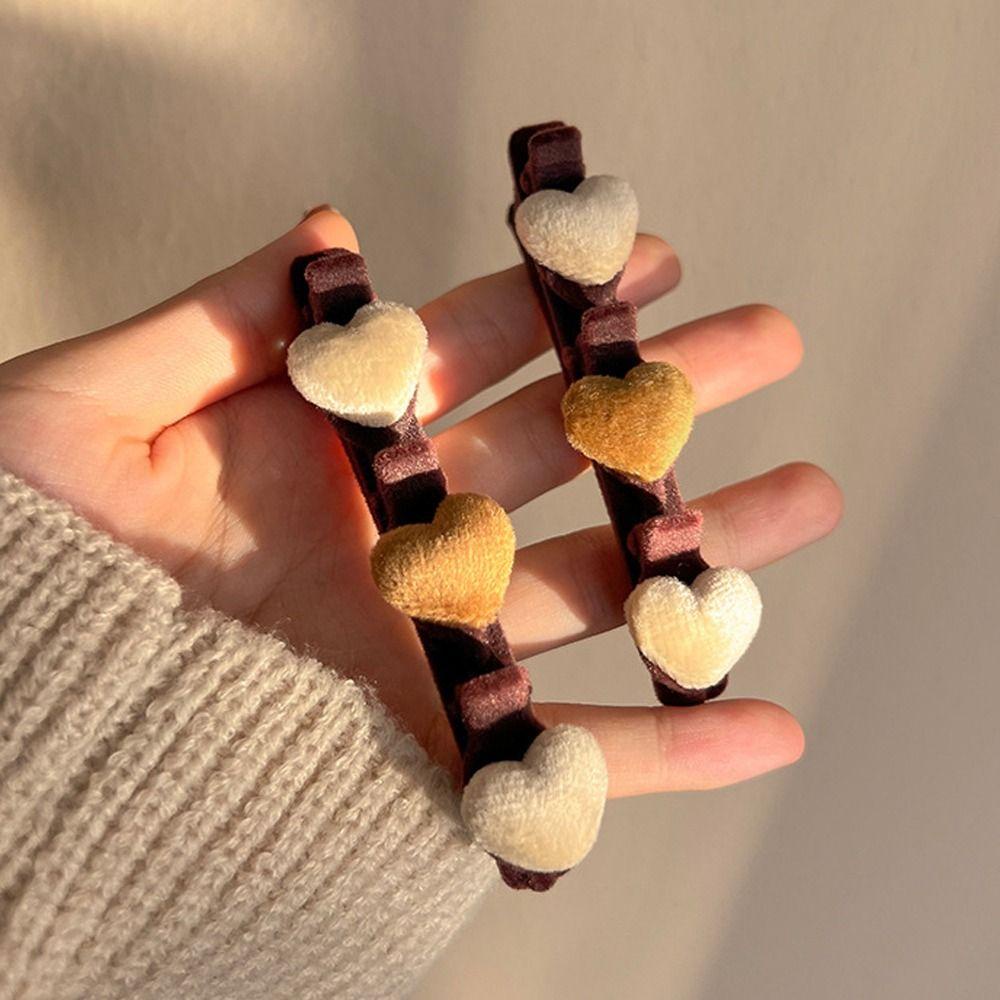 Kẹp Tóc Có Răng Mỏ Vịt Bằng Nhung Phong Cách Hàn Quốc Cho Nữ